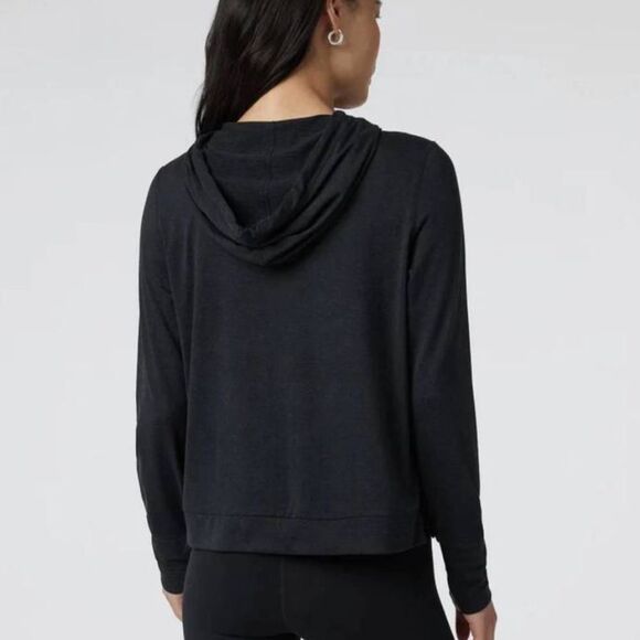 VUORI halo essential hoodie in black heather Small NWT $115 - Picture 9 of 9